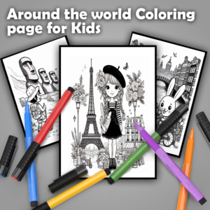 50-1 Around the world coloring page