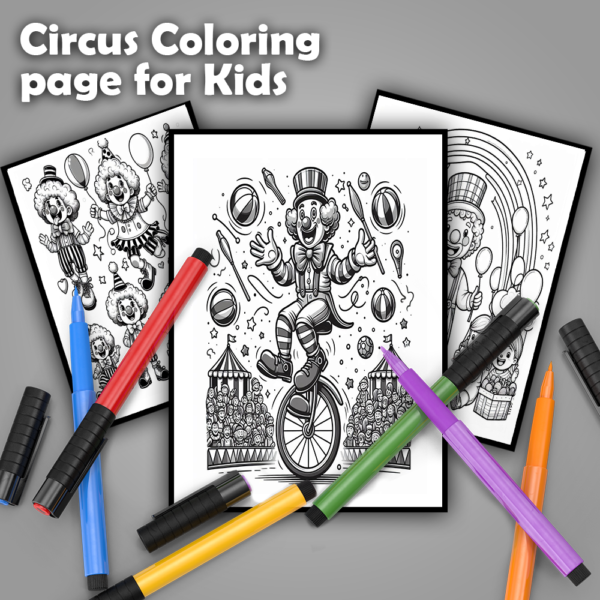 50 circus coloring page