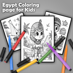 30 Egypt coloring page for kids