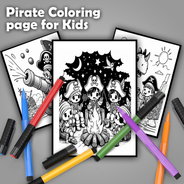 30 cute pirate coloring page for kids