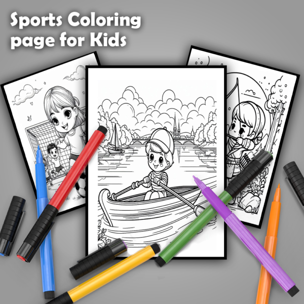 30-1 sports coloring page for kids